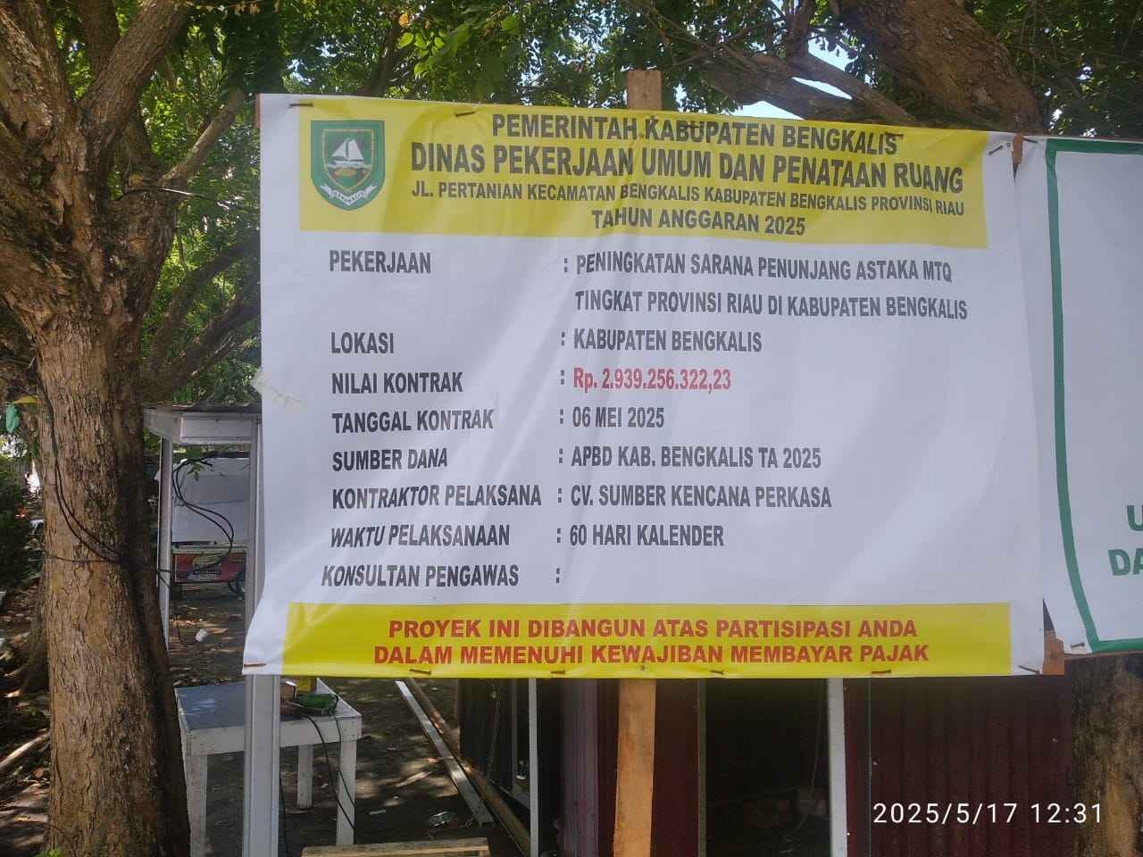 Proyek Penunjang MTQ Provinsi Riau di Bengkalis Diduga Jadi Ajang Kongkalikong: PPTK, Konsultan, dan Rekanan Kompak “Main Proyek”?