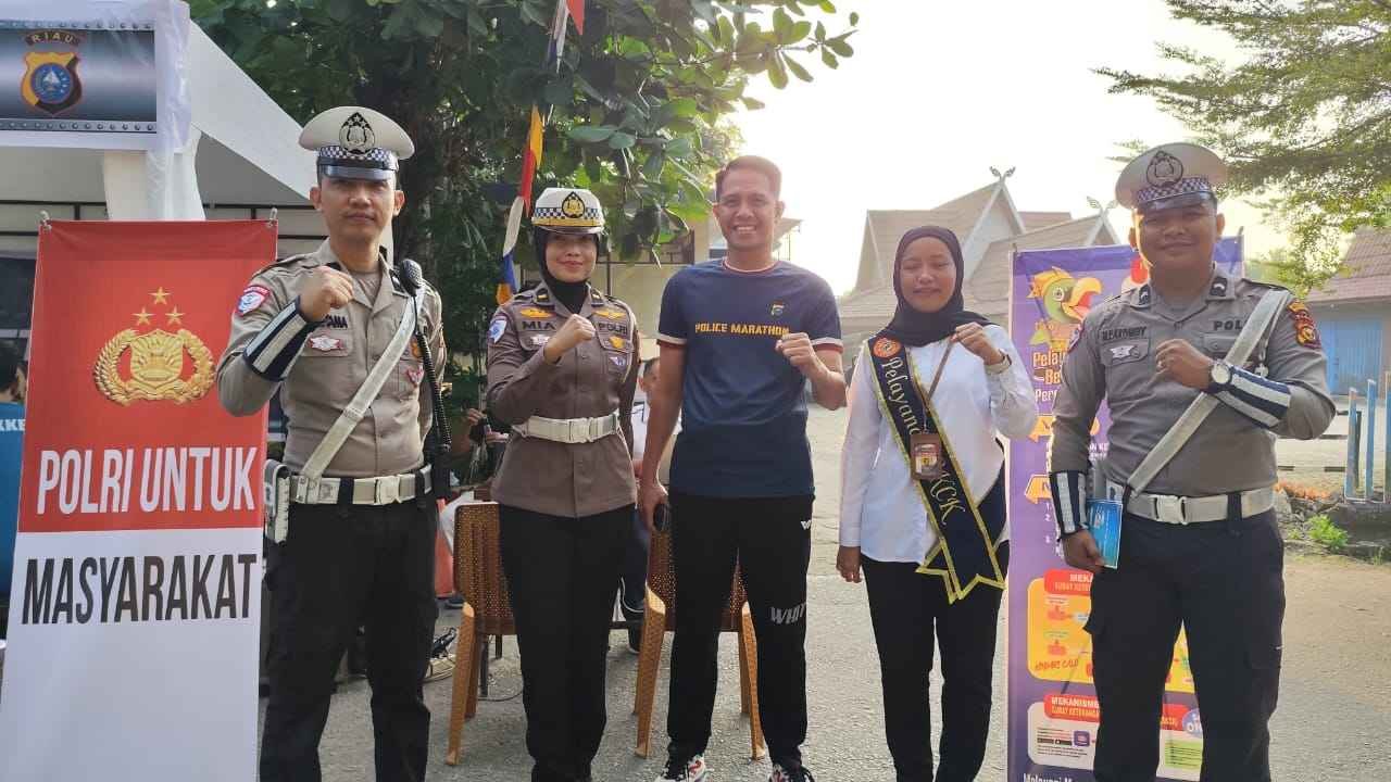 Tiga Pekan Lagi, Polres Inhil Giat Sosialisasi Riau Bhayangkara Run 2025
