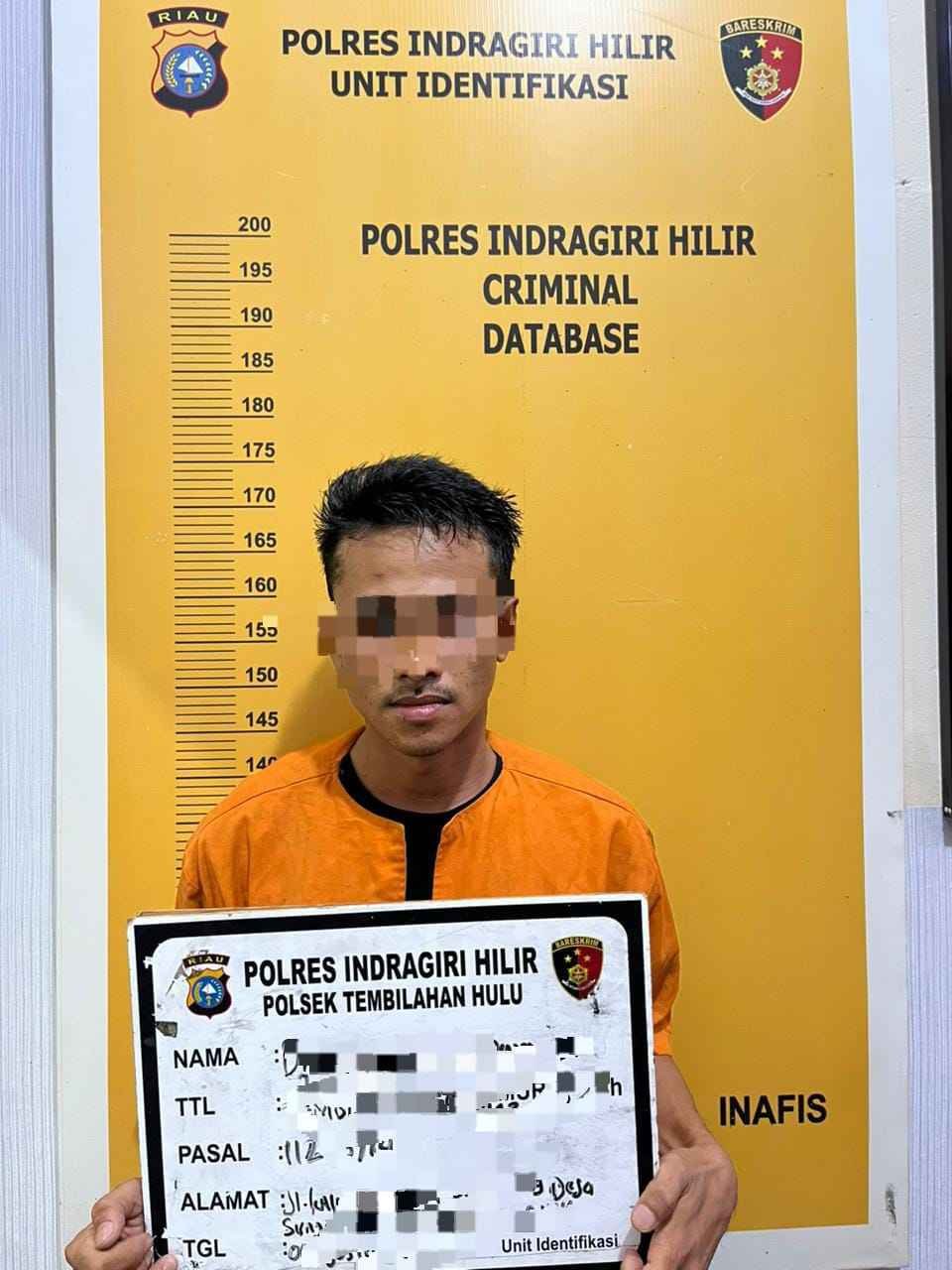 Polsek Tembilahan Hulu Bekuk Pengedar Shabu di Wisma Inhil, Barang Bukti dan Tersangka Diamankan
