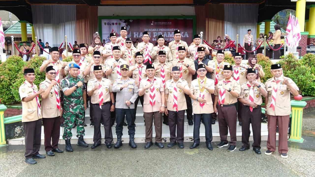 Peringatan Hari Pramuka Kamabicab Inhil H. Herman Tekankan Peran Pramuka Bangun Ketahanan Bangsa.
