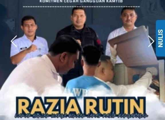 Razia Rutin Kamar Hunian, Lapas Pasir Pangarayan Komitmen Cegah Gangguan Ka– 