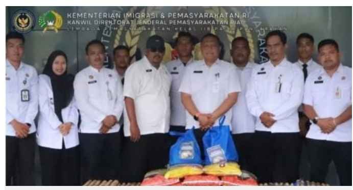 Peduli dan Saling Berbagi Pada Warga Kurang Mampu dan Anak Yatim, Lapas Pasir Pengaraian Salurkan Sembako