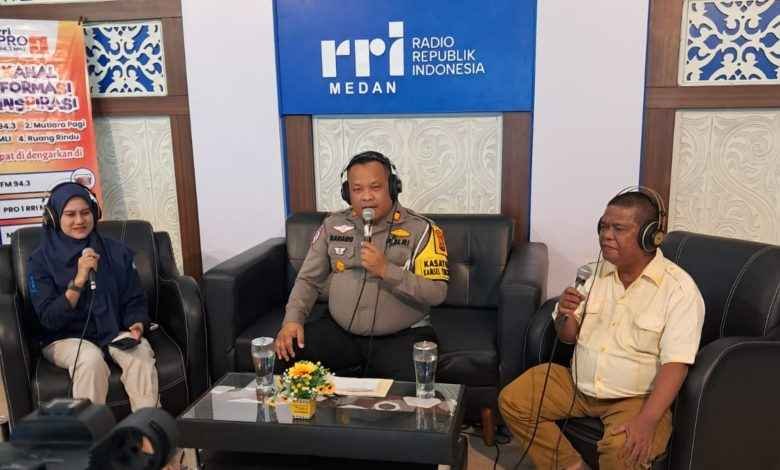 Kasat Lantas Polres Tebing Tinggi Jadi Narasumber RRI Medan Bahas Operasi Zebra Toba 2025