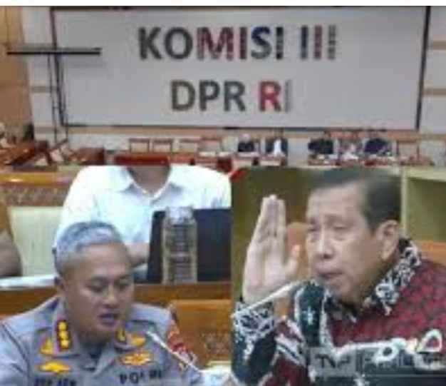 ‎Komisi lll DPR,Irjen (Purn)Safarudin bicara keras ke kapolres sleman,Kombes Edy Erning Wibowo di gedung DPR Jakarta,Rabu (28/1). ‎