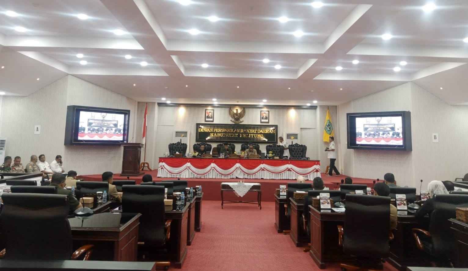 Bupati Belitung Sampaikan Tiga Raperda Strategis di Rapat Paripurna DPRD 