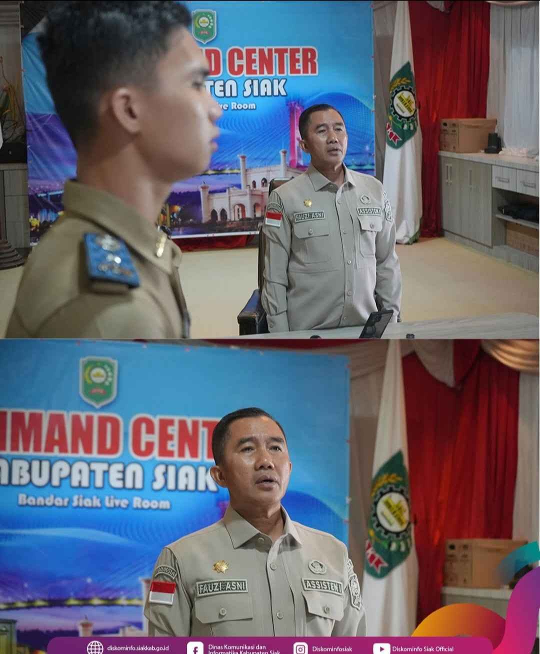 Pj Sekretaris Daerah Kabupaten Siak Fauzi Asni ikuti rangkain kegiatan Pembukaan Magang Praja IPDN Tahun Akademik 2024/2025 pada Institut Pemerintahan Dalam Negeri melalui Zoom Meeting 