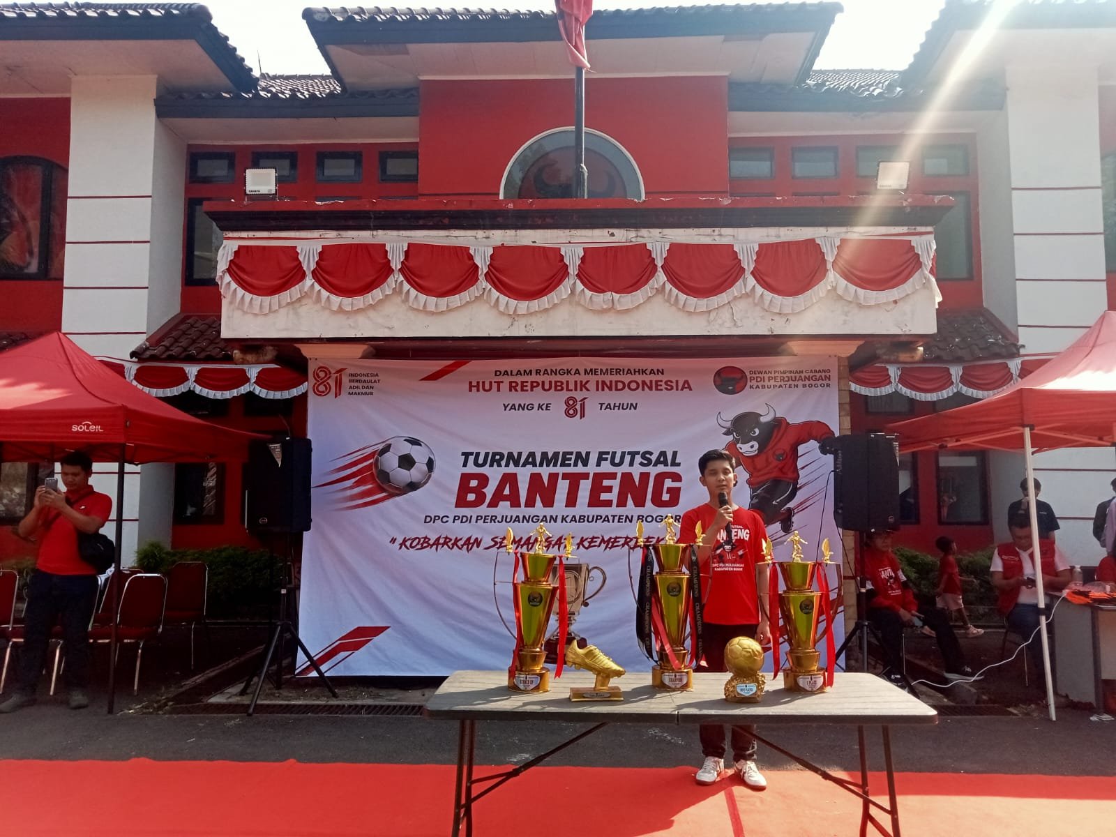 Semarak HUT RI ke-81, DPC PDI Perjuangan Kabupaten Bogor Gelar Turnamen Futsal Banteng, Diikuti 32 Klub Se-Kabupaten